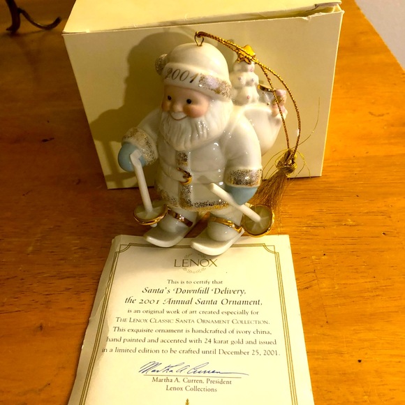 Lenox Other - Lenox 2001 Santa’s Downhill Delivery Ornament